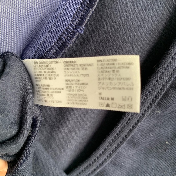 American Apparel navy blue deep V mesh dress - Picture 6 of 6